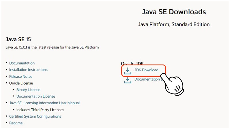 Java SE 15 is the JDK version released by Oracle in September 2020. 