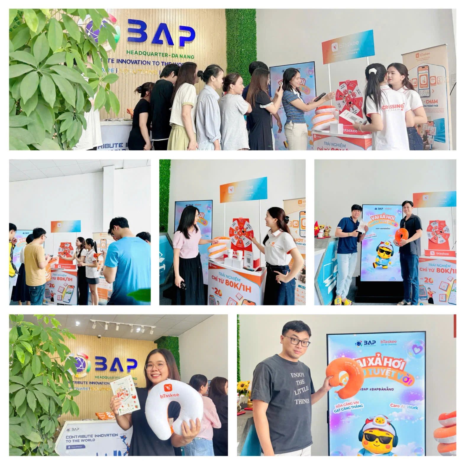 nhan vien BAP tham gia vong quay may man cua bTaskee