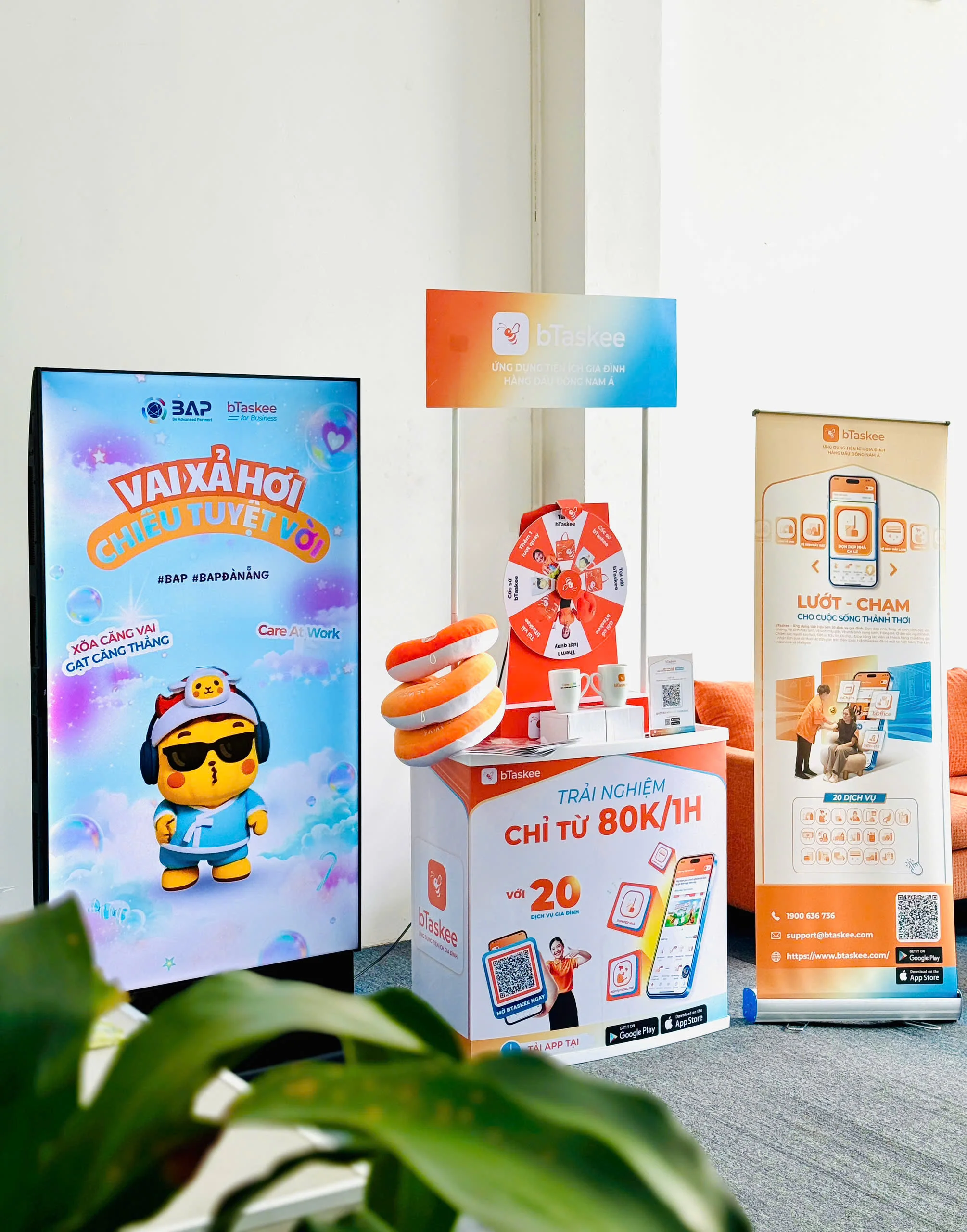 Booth cua bTaskee tai van phong BAP Da Nang